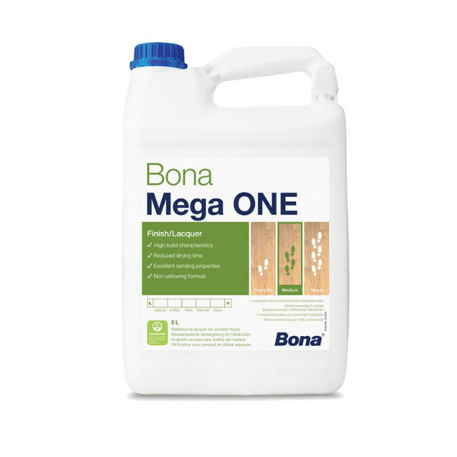 Лак Bona Mega One (Matt, Semi-matt, Extramate) (5 L)