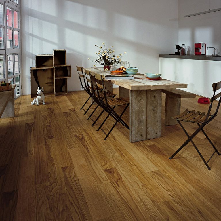 Паркетная доска Kahrs Дуб Сахар (Sugar) 1-полосный