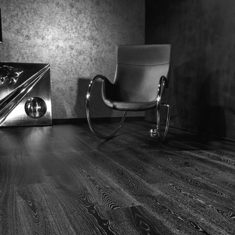 Паркетная доска Karelia Impressio Дуб Stonewashed Platinum 1-полосный