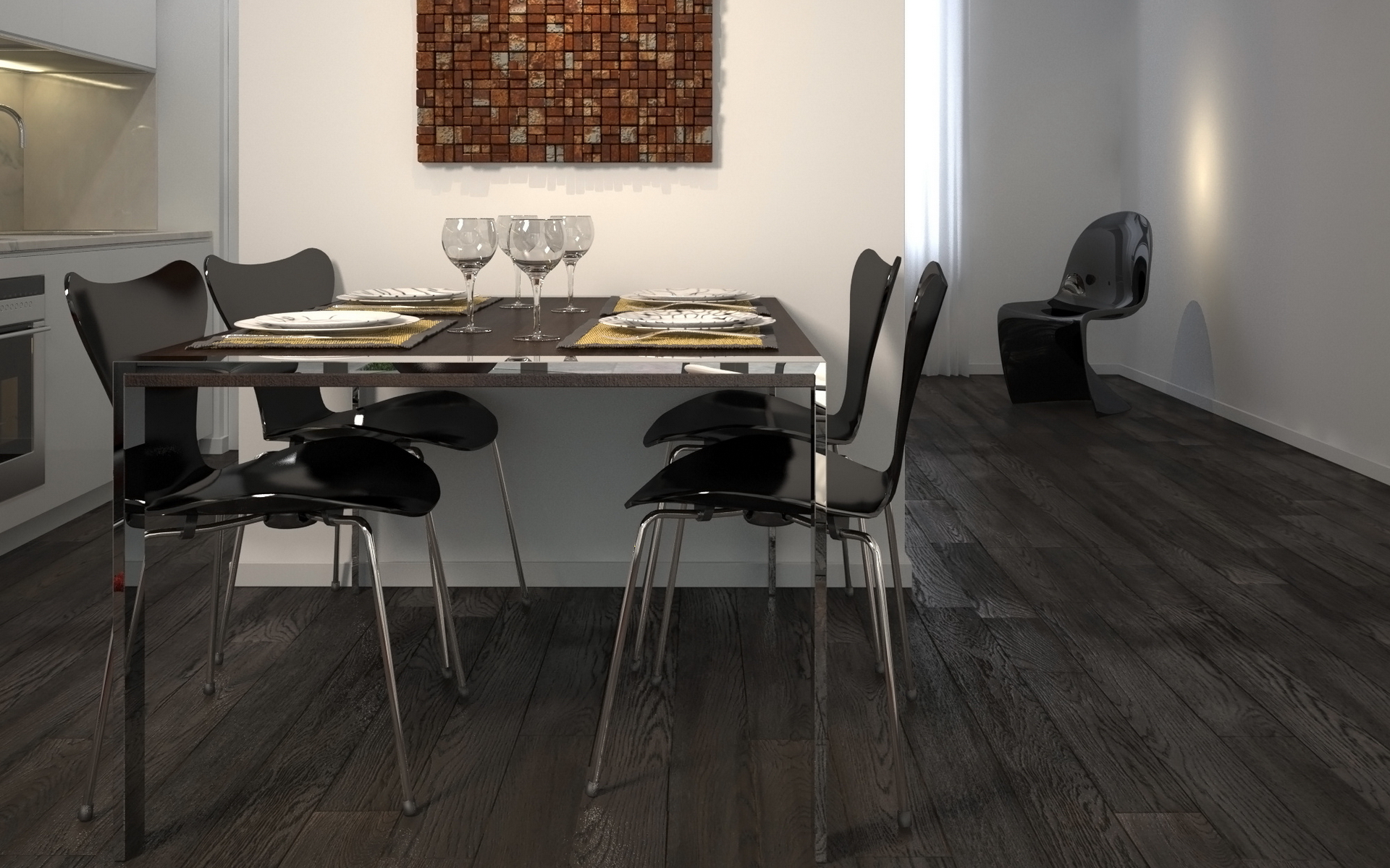 Массивная доска Туарт + Rovere Nero Дуб Неро