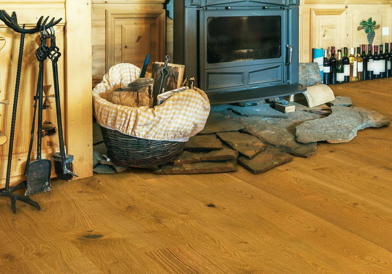 Паркетная доска Grabo Дуб Бренди 3х полосный