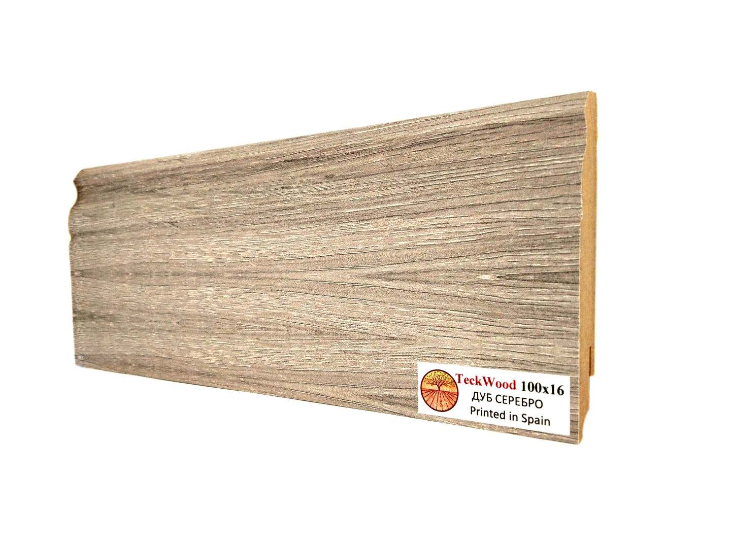 Плинтус напольный TeckWood Дуб Серебро