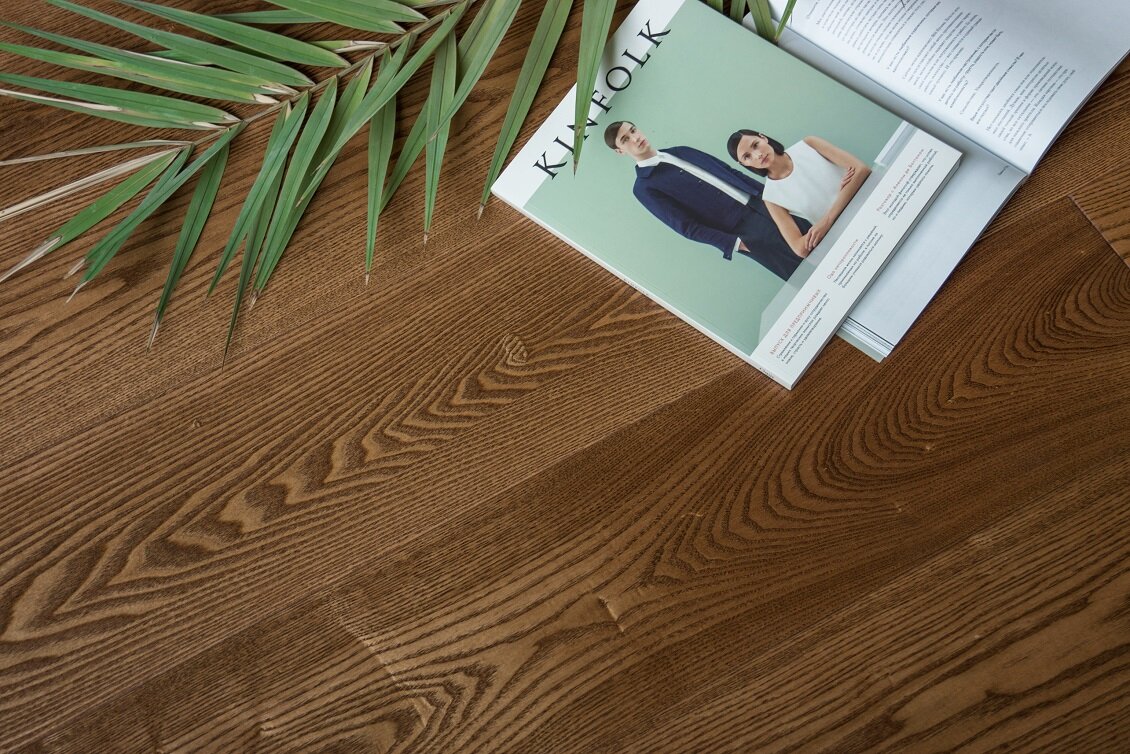 Массивная доска Amber Wood Ясень Светлый Орех