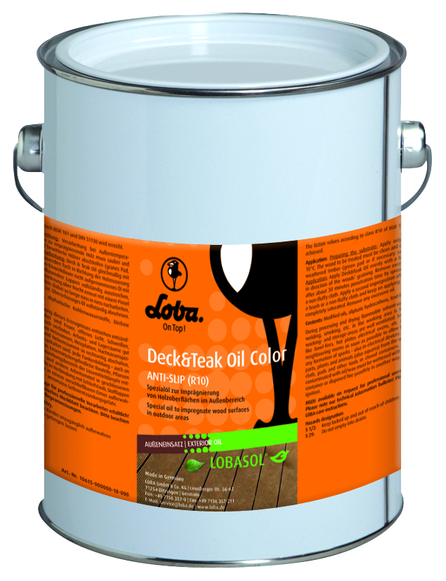Химия Loba. Deck & Teak Oil color банкирай светлый 2,5 л