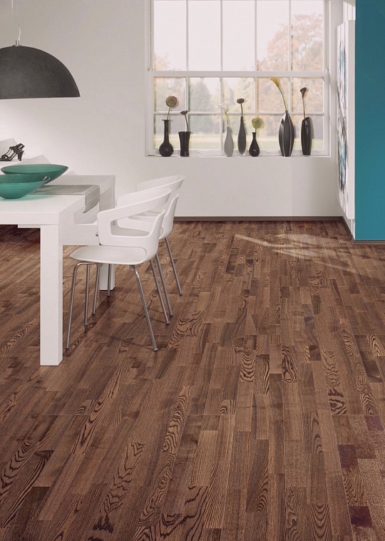 Паркетная доска Esta Parket 3 Strip Ash Chestnut Lac
