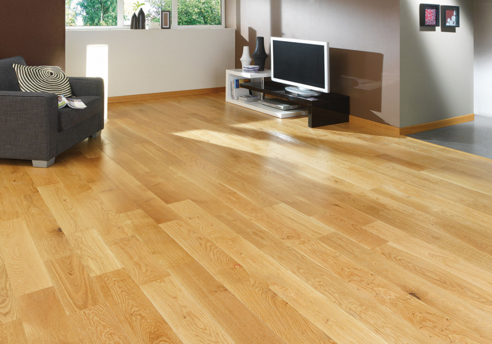 Инженерная доска Wood Bee Classic Дуб Селект Глянец (Oak Select gl30%)