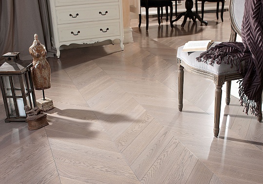 Массивная и инженерная доска Coswick Французская ёлка Дуб Шамбор (Chambord)