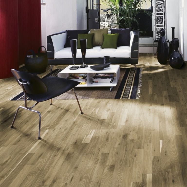 Паркетная доска Kahrs Дуб Камень 3-полосный