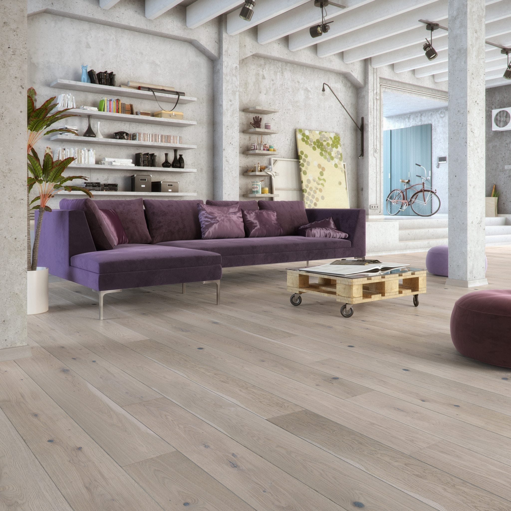 Инженерная доска Kantri Wood Carolina K-027-W Дуб Фейетвилл