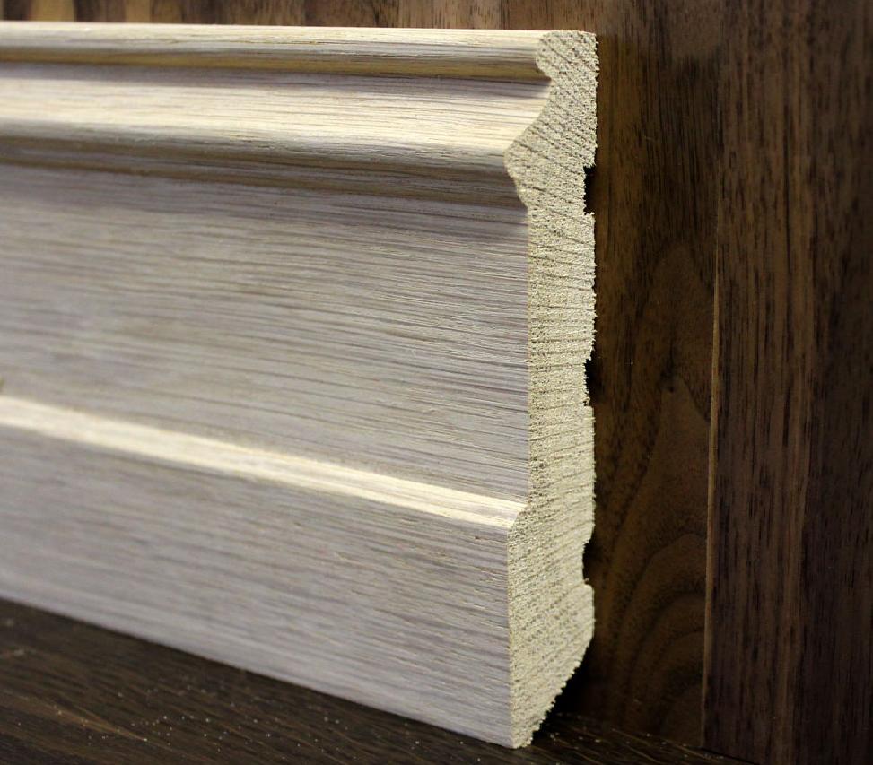 Плинтус Массивный Романовский Паркет Дуб Фигурный 130x20 mm