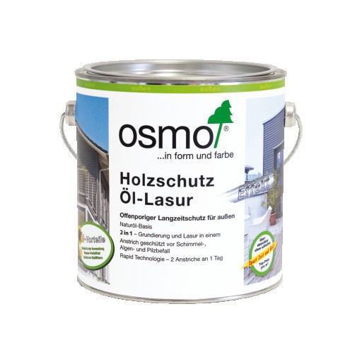 Химия Osmo. Защитное масло-лазурь для древесины с эффектом серебра HolzSchutz Öl-Lasur Effect арт. 1141