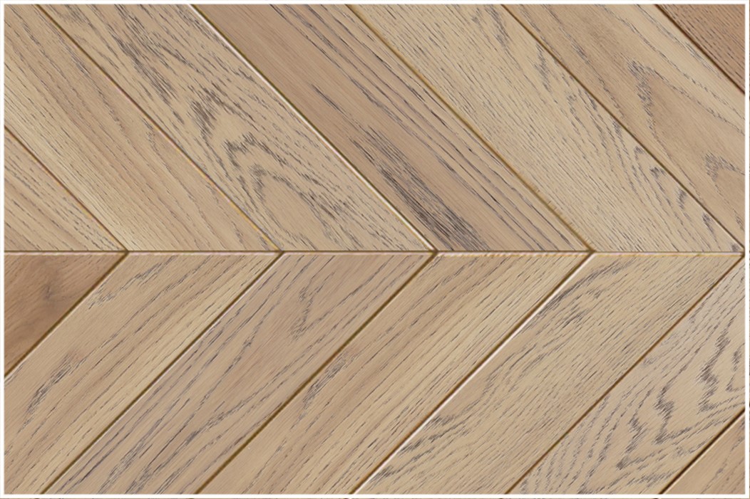 Массивная доска Французская Ёлка Туарт + Rovere Bello Дуб Белло