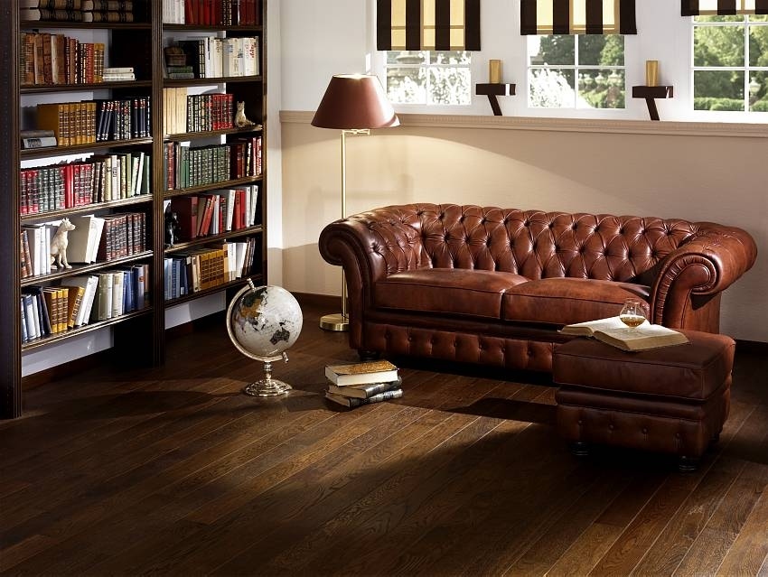 Паркетная доска Alster Wood Дуб Гансток Белая Браш 112