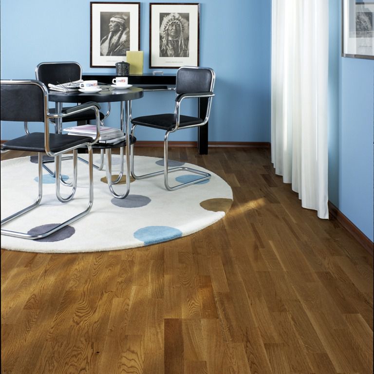 Паркетная доска Kahrs Дуб Бисби 3-полосный