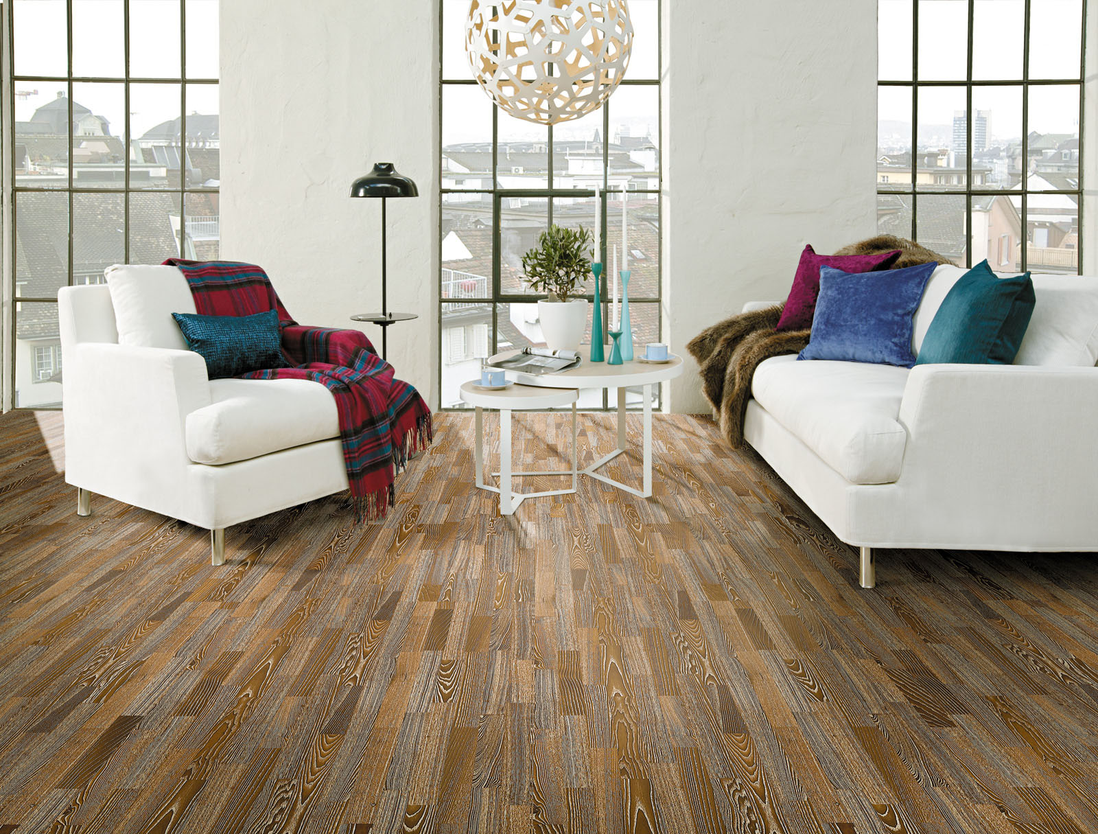 Паркетная доска Alster Wood Дуб Тигр Браш 120