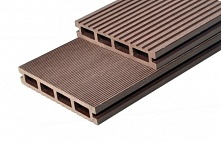 Террасная доска SHERWOODDECK КОФЕ с креплением под паз, с двумя рабочими поверхностями