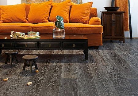 Черно-белая паркетная доска Timberwise Дуб Black white